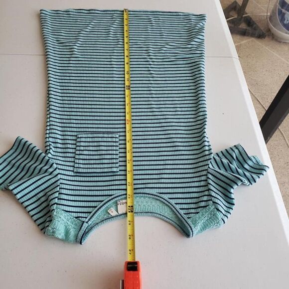 Mudd Green & Blue Striped Short Sleeved Top Size 8 - Picture 7 of 12
